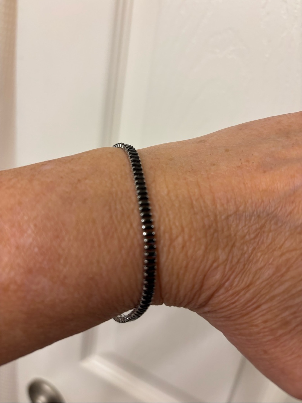 Black baguette CZ tennis bracelet - NWOT